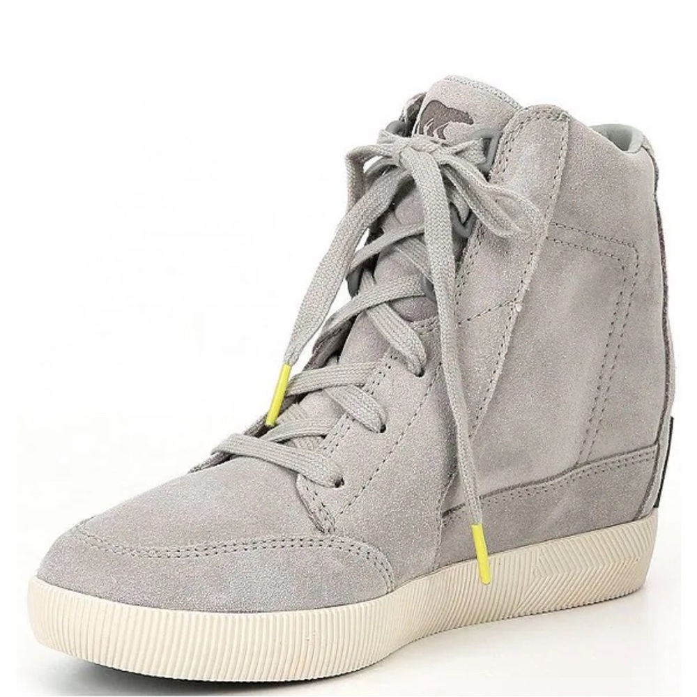 🩶EUC Sorel Out N About Waterproof Leather Wedge Sneakers - Picture 11 of 12